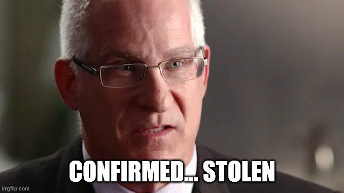 A CIA officer has confessed that the ‘Deep State’ rigged the 2020 election in favor of Joe Biden, and brazenly admitted the agen | CONFIRMED... STOLEN | image tagged in stolen,election,true | made w/ Imgflip meme maker