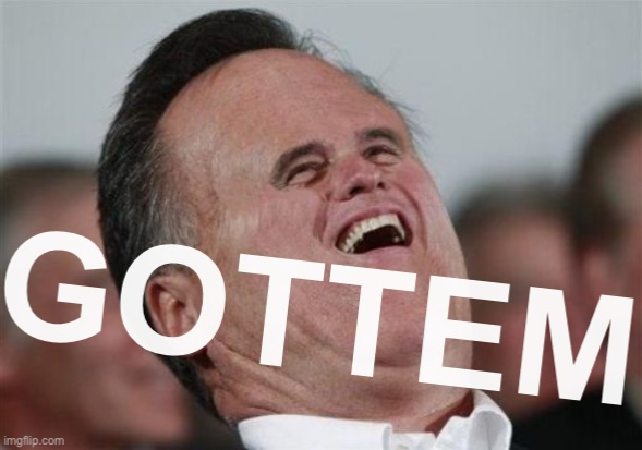 High Quality Mitt Romney laughing head gottem Blank Meme Template