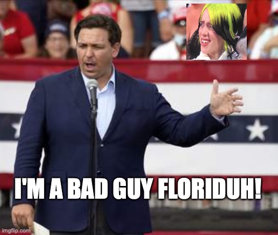 Governor Ron DeSantis - Nazi Misogynist | I'M A BAD GUY FLORIDUH! | image tagged in governor ron desantis - nazi misogynist | made w/ Imgflip meme maker