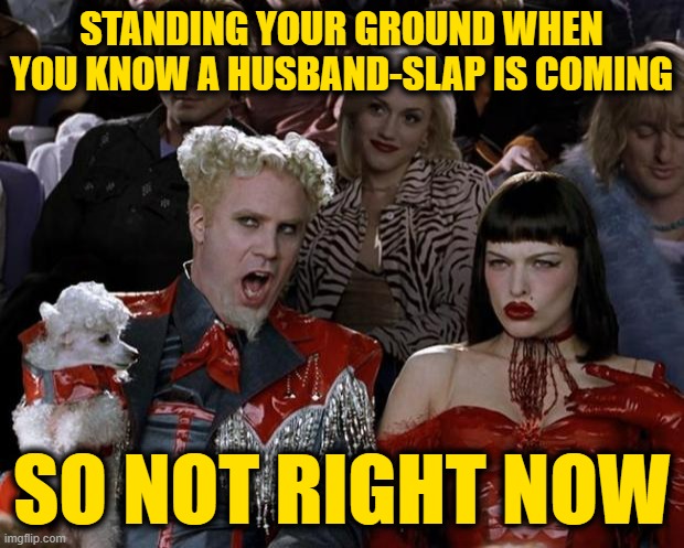 Chris Rock Did Not Have His Hosting Duties in Mind - He should have Run | STANDING YOUR GROUND WHEN YOU KNOW A HUSBAND-SLAP IS COMING; SO NOT RIGHT NOW | image tagged in memes,mugatu so hot right now | made w/ Imgflip meme maker