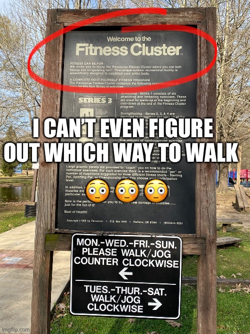 Fitness Cluster | I CAN’T EVEN FIGURE OUT WHICH WAY TO WALK; 😳 😳 😳 | image tagged in confused,fitness,fitness is my passion | made w/ Imgflip meme maker