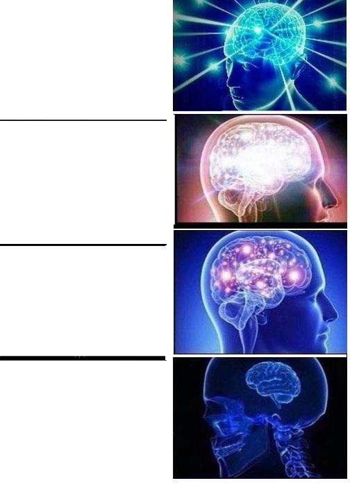 High Quality Devolving Brain Blank Meme Template