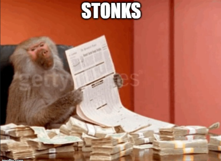 Monke Stonks Blank Meme Template
