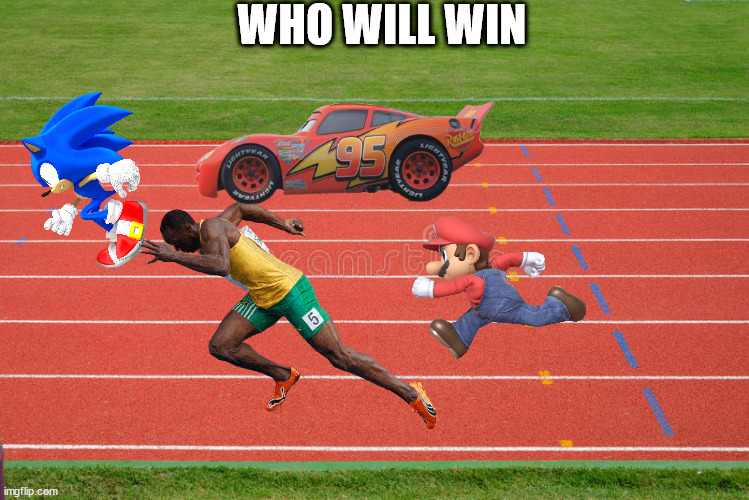 track and field | WHO WILL WIN | image tagged in track and field | made w/ Imgflip meme maker