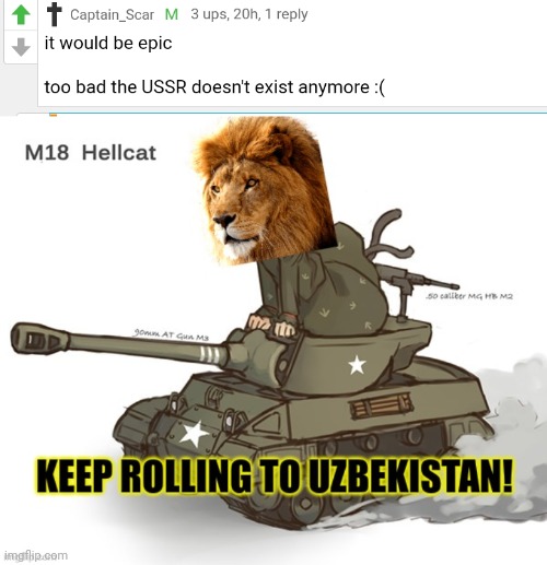 Uh oh! It's not a conspiracy theory after all! Scar wants all U based countries! | image tagged in scar,world of tanks,conspiracy theory | made w/ Imgflip meme maker