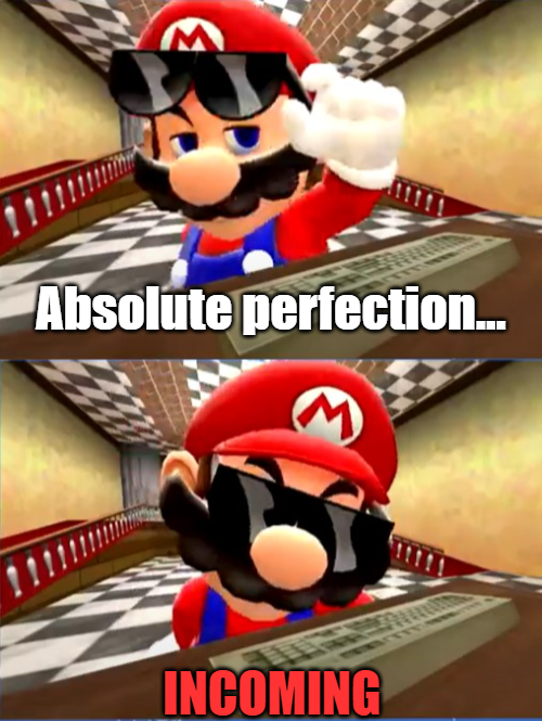 Mario preparing to vibe Blank Meme Template