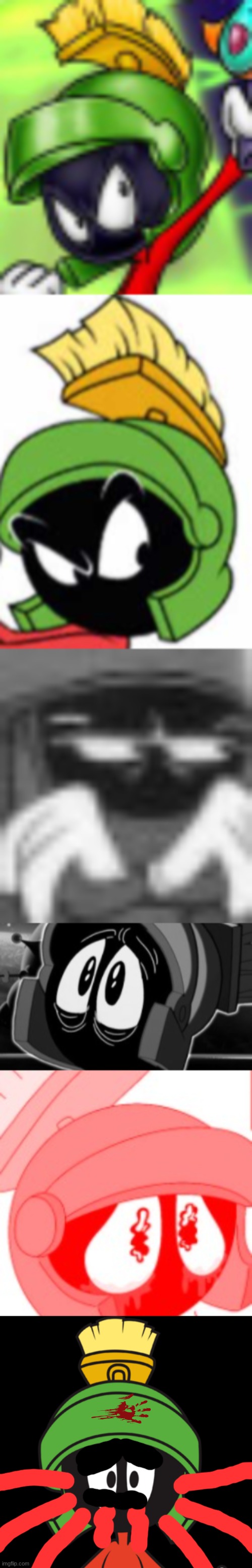 Marvin the Martian becoming uncanny ( CRINGE ) | image tagged in looney tunes | made w/ Imgflip meme maker