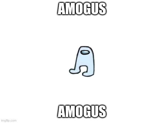Blank White Template | AMOGUS AMOGUS | image tagged in blank white template | made w/ Imgflip meme maker