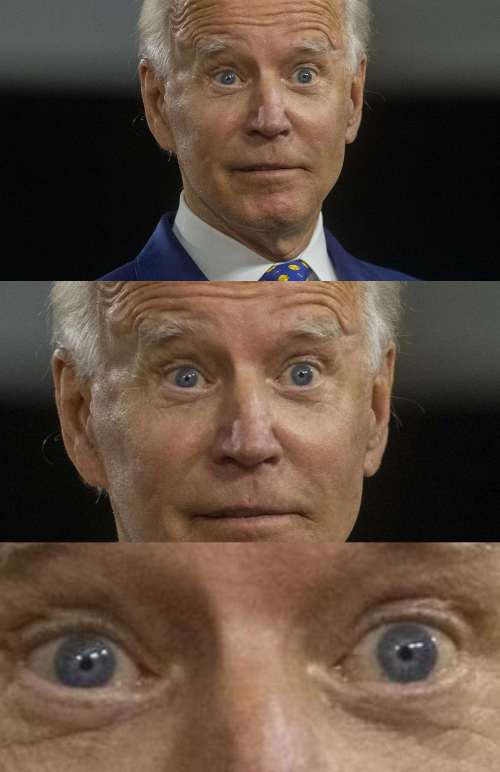 Biden crazy eyes Blank Meme Template