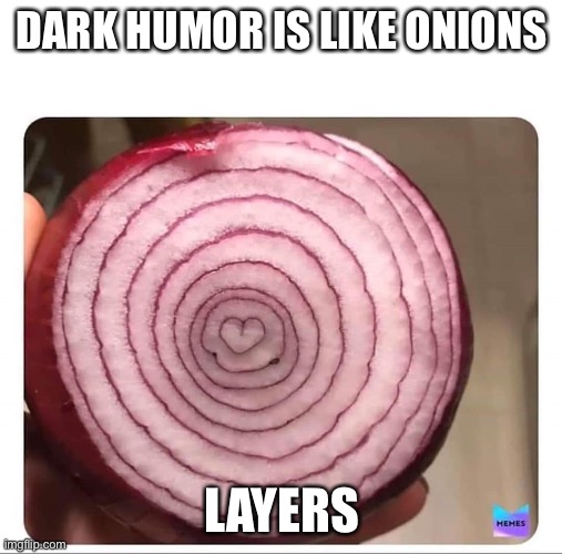 Onion | DARK HUMOR IS LIKE ONIONS; LAYERS | image tagged in onion | made w/ Imgflip meme maker