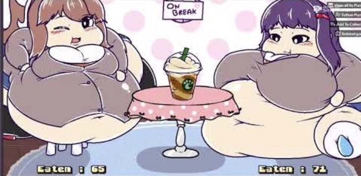 Fat Yuri and Monika | image tagged in fat yuri and monika | made w/ Imgflip meme maker