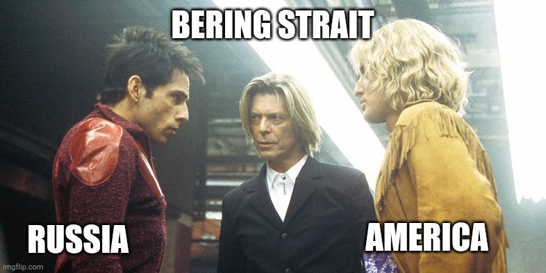 Currently in the World | BERING STRAIT; AMERICA; RUSSIA | image tagged in zoolander rivalry,ww3 | made w/ Imgflip meme maker