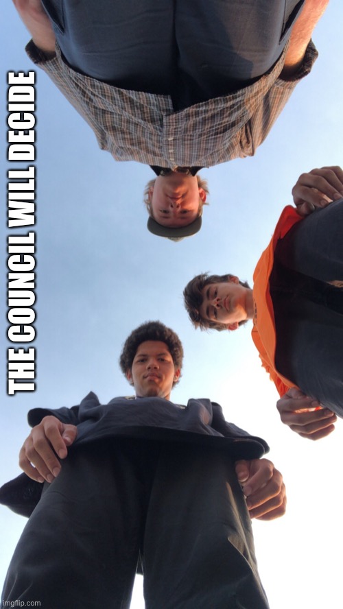 Looking down on you 3 | THE COUNCIL WILL DECIDE | image tagged in looking down on you 3 | made w/ Imgflip meme maker