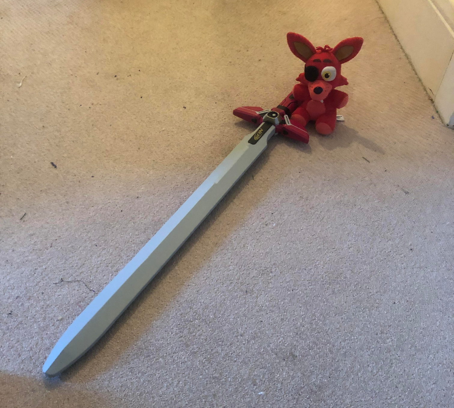 Foxy with sword Blank Meme Template