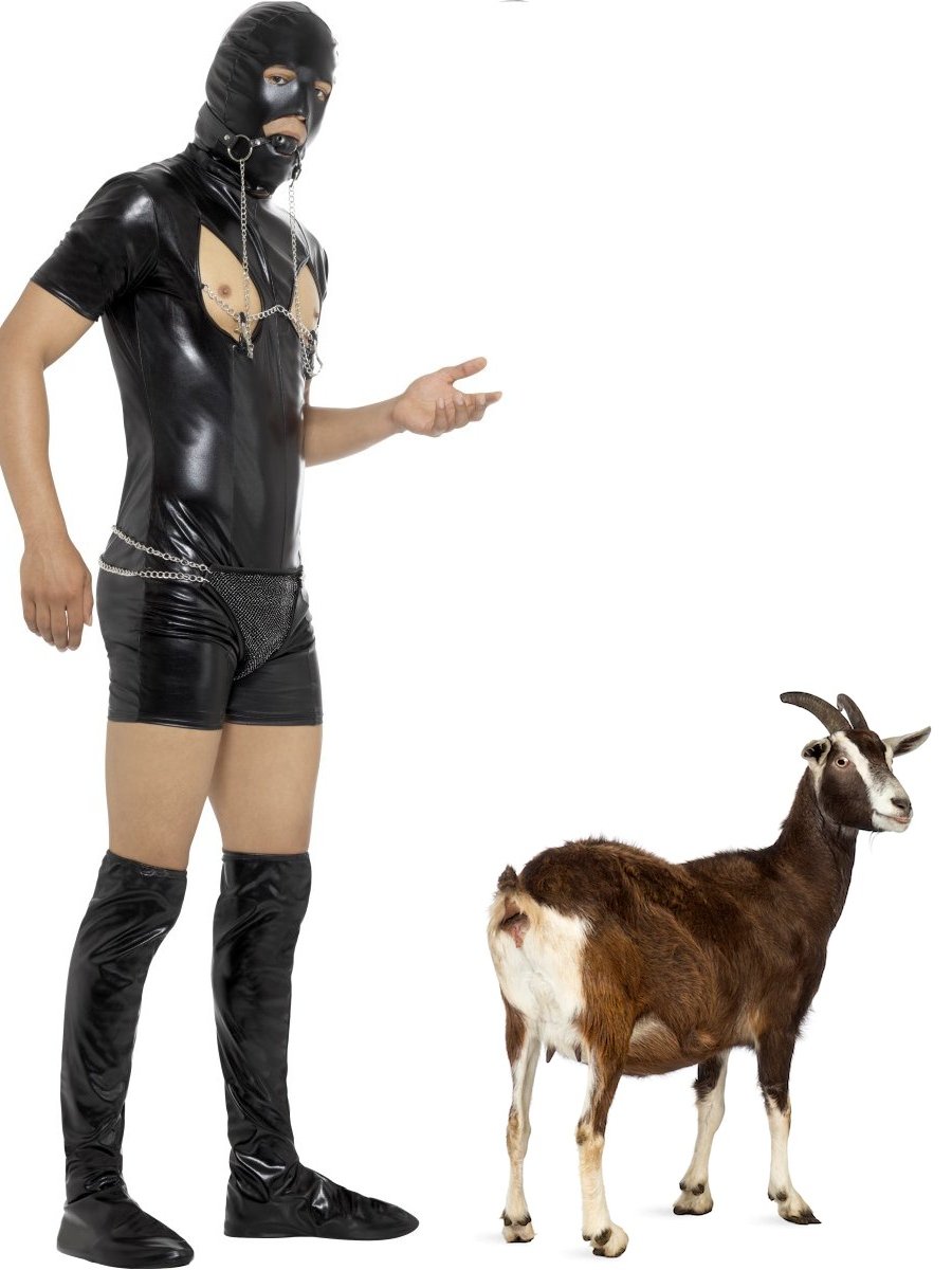 High Quality Gimp and goat on white Blank Meme Template