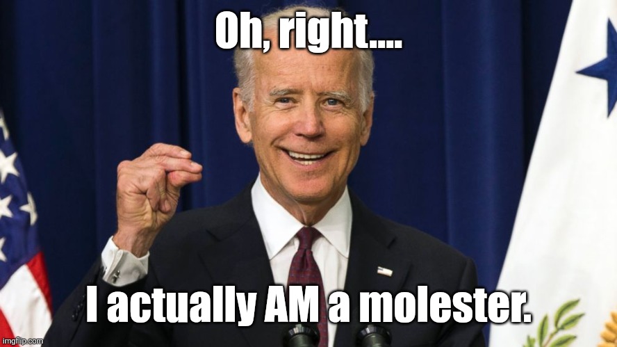 I say it, and like that, they believe it. | Oh, right.... I actually AM a molester. | image tagged in i say it and like that they believe it | made w/ Imgflip meme maker