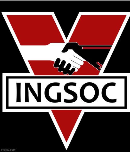 I think a lot of streams can relate | image tagged in ingsoc sympole | made w/ Imgflip meme maker