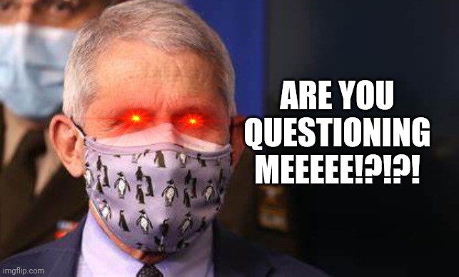 Angry diva Fauci | ARE YOU QUESTIONING MEEEEE!?!?! | image tagged in angry diva fauci | made w/ Imgflip meme maker