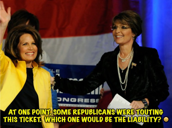 AT ONE POINT, SOME REPUBLICANS WERE TOUTING THIS TICKET.  WHICH ONE WOULD BE THE LIABILITY? ? | made w/ Imgflip meme maker