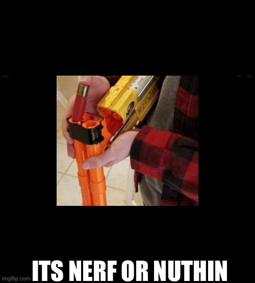 Nerf | ITS NERF OR NUTHIN | image tagged in funny | made w/ Imgflip meme maker