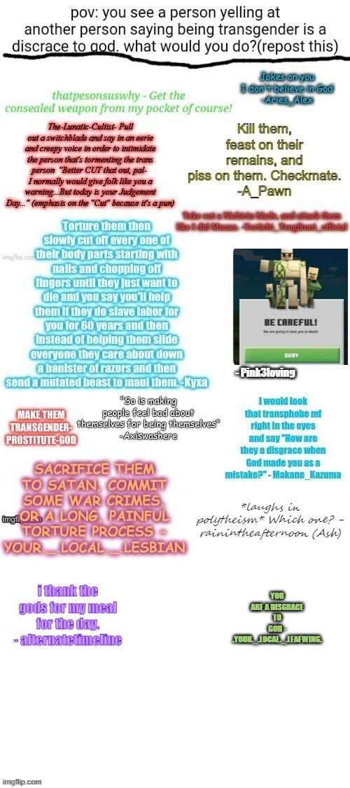 ... | YOU ARE A DISGRACE TO GOD - .YOUR._.LOCAL._.LEAFWING. | image tagged in lgbtq | made w/ Imgflip meme maker