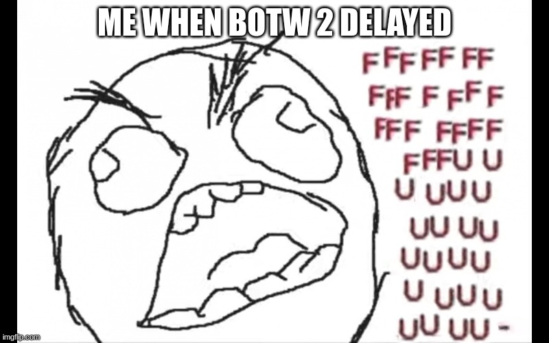 FFFFFFUUUUUUUUUUU | ME WHEN BOTW 2 DELAYED | image tagged in ffffffuuuuuuuuuuu | made w/ Imgflip meme maker