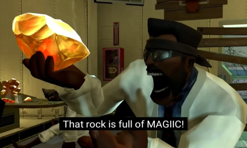 High Quality that rock is full of magic Blank Meme Template