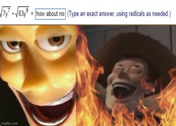 No lie actually submitted this as an answer | image tagged in satanic woody no spacing | made w/ Imgflip meme maker