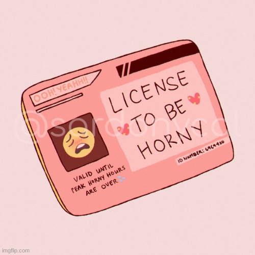 horny license | image tagged in horny license | made w/ Imgflip meme maker