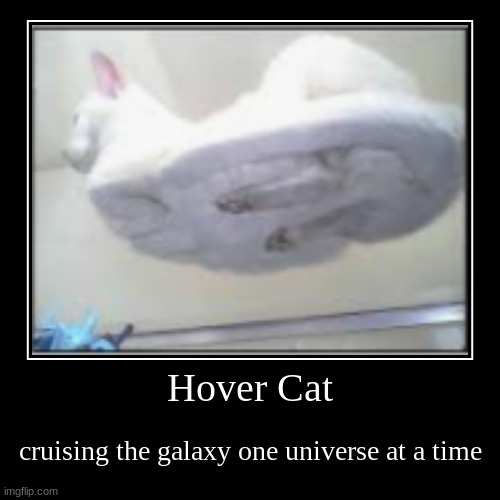 ♂ | Hover Cat | cruising the galaxy one universe at a time | image tagged in huver cat | made w/ Imgflip demotivational maker