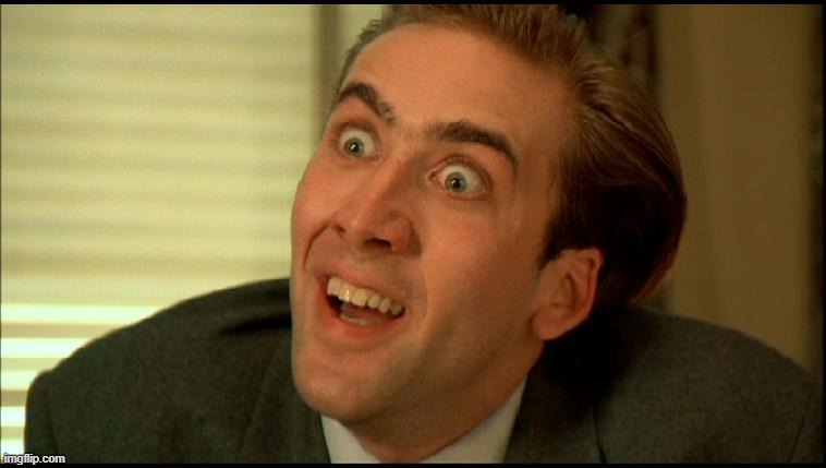 You Don't Say - Nicholas Cage | image tagged in you don't say - nicholas cage | made w/ Imgflip meme maker