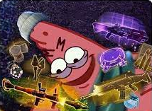 High Quality patrick with weapons Blank Meme Template