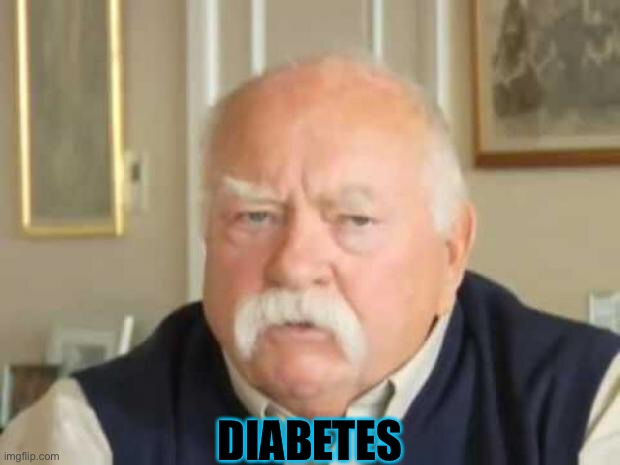 Wilford Brimley | DIABETES | image tagged in wilford brimley | made w/ Imgflip meme maker