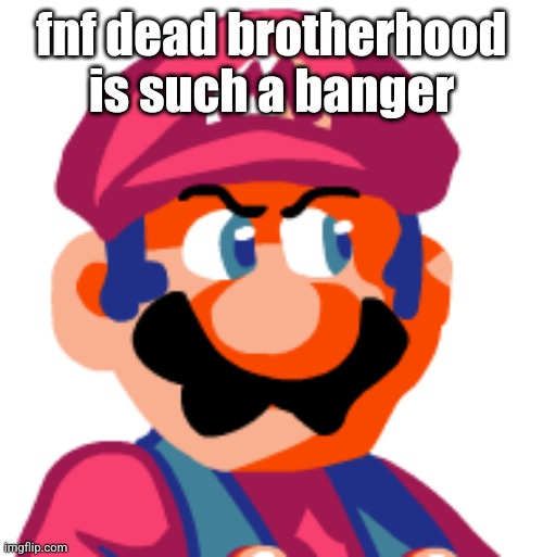Mario Ugh | fnf dead brotherhood is such a banger | image tagged in mario ugh | made w/ Imgflip meme maker
