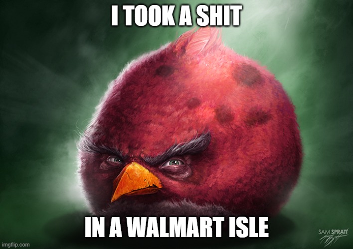 Real Terrence | I TOOK A SHIT; IN A WALMART ISLE | image tagged in real terrence | made w/ Imgflip meme maker