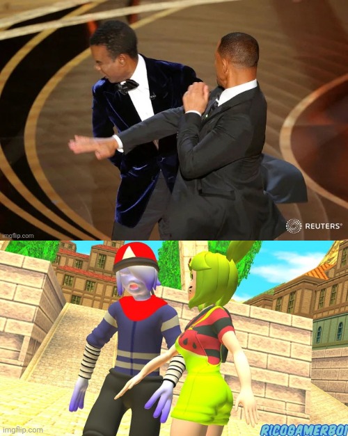 image tagged in will smith punching chris rock | made w/ Imgflip meme maker