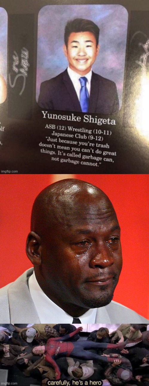 We need more people like this | image tagged in black guy crying,carefully he's a hero | made w/ Imgflip meme maker