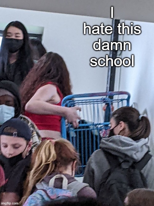 DO PEOPLE JUST OWN SHOPPING CARTS NOW??? | I hate this damn school | made w/ Imgflip meme maker