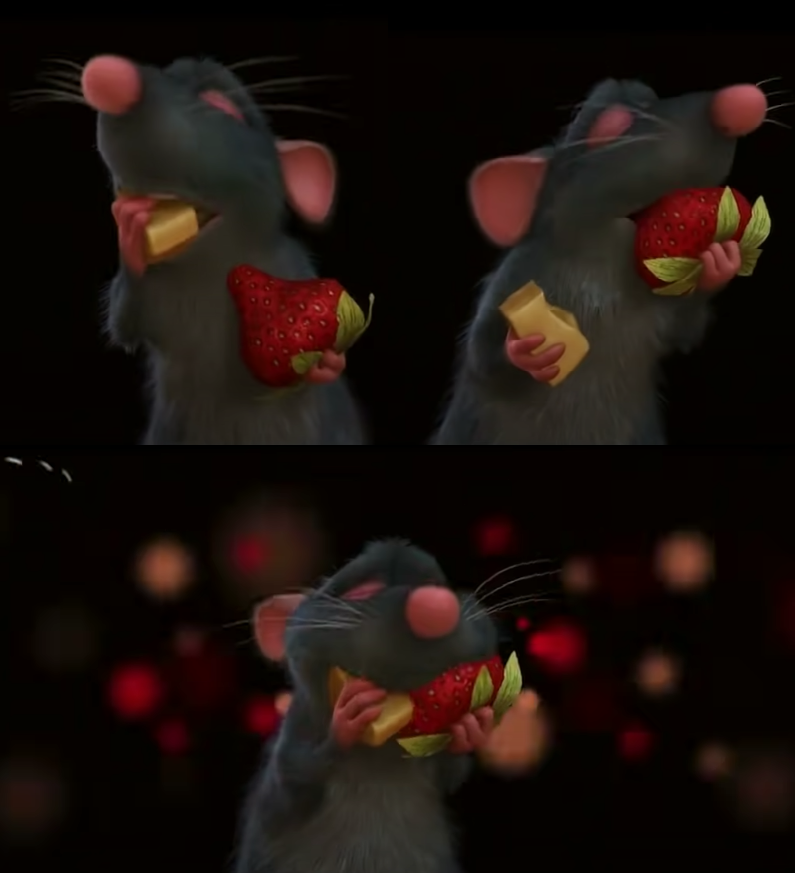 Remi eating both cheese and grape Blank Meme Template