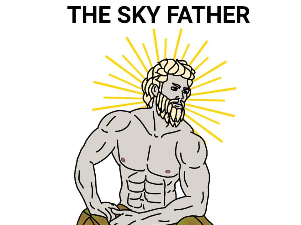 High Quality The sky father Blank Meme Template