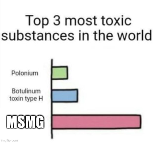 ‎ | MSMG | image tagged in top 3 toxic substances | made w/ Imgflip meme maker