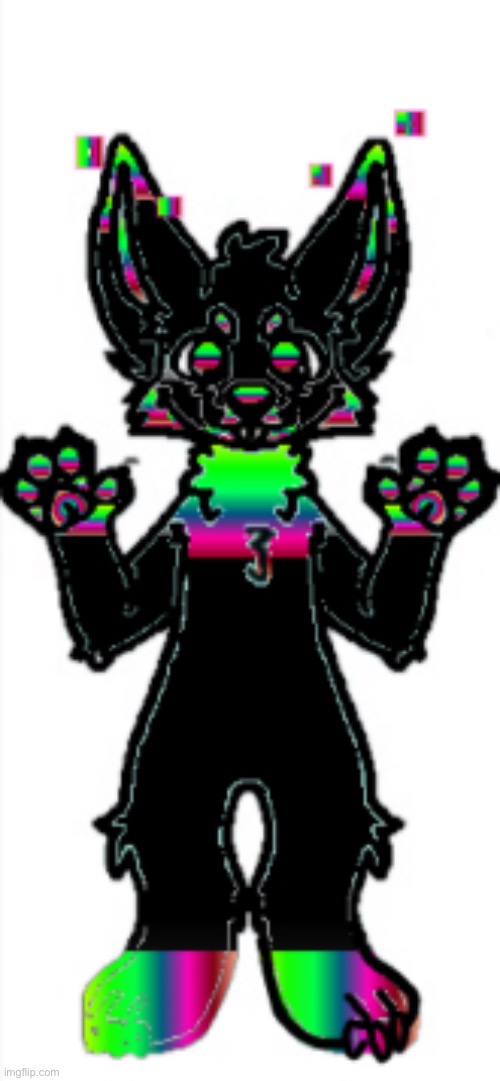 Can someone draw him wearing a hoodie? | image tagged in glitch,fursona | made w/ Imgflip meme maker