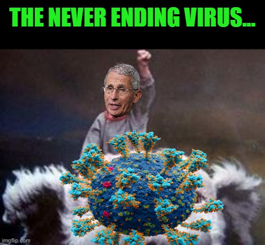 More lockdowns on the way. | THE NEVER ENDING VIRUS... | image tagged in never ending story,fauci,covid,lockdowns | made w/ Imgflip meme maker