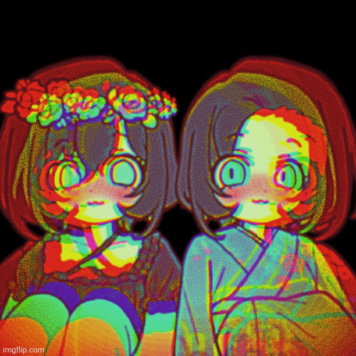 Eyestrain warning || Mei using her Quirk | image tagged in original character,glitch | made w/ Imgflip meme maker