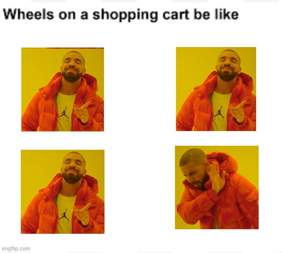 Shopping in a nutshell | image tagged in wheels on a shopping cart be like,memes,gifs,charts,demotivationals,funny | made w/ Imgflip meme maker