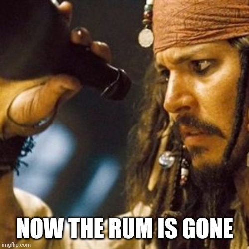 Why is the Rum Always Gone? | NOW THE RUM IS GONE | image tagged in why is the rum always gone | made w/ Imgflip meme maker
