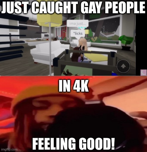 what on earth-- |  JUST CAUGHT GAY PEOPLE; IN 4K; FEELING GOOD! | image tagged in online dating,roblox,simp,gay | made w/ Imgflip meme maker