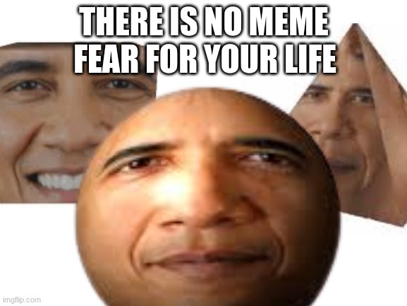 the obamas have found your ip fear for your life | FEAR FOR YOUR LIFE; THERE IS NO MEME | image tagged in obama,obama shapes | made w/ Imgflip meme maker