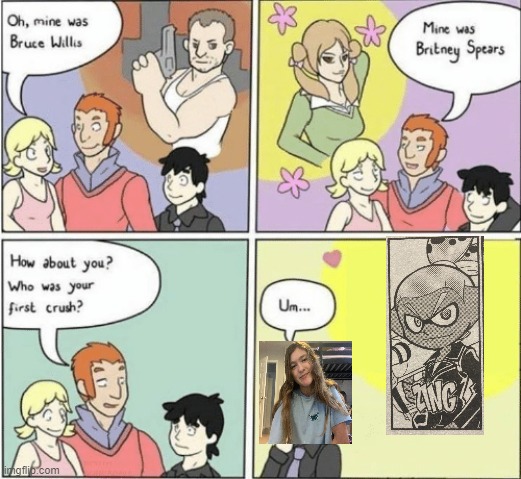 He a simp magnet | image tagged in childhood crushes template | made w/ Imgflip meme maker