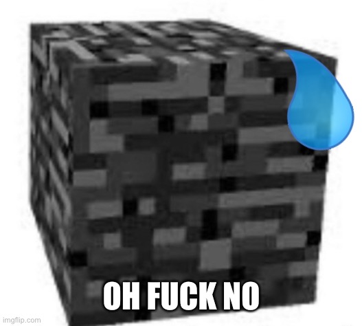 bedrock | OH FUCK NO | image tagged in bedrock | made w/ Imgflip meme maker